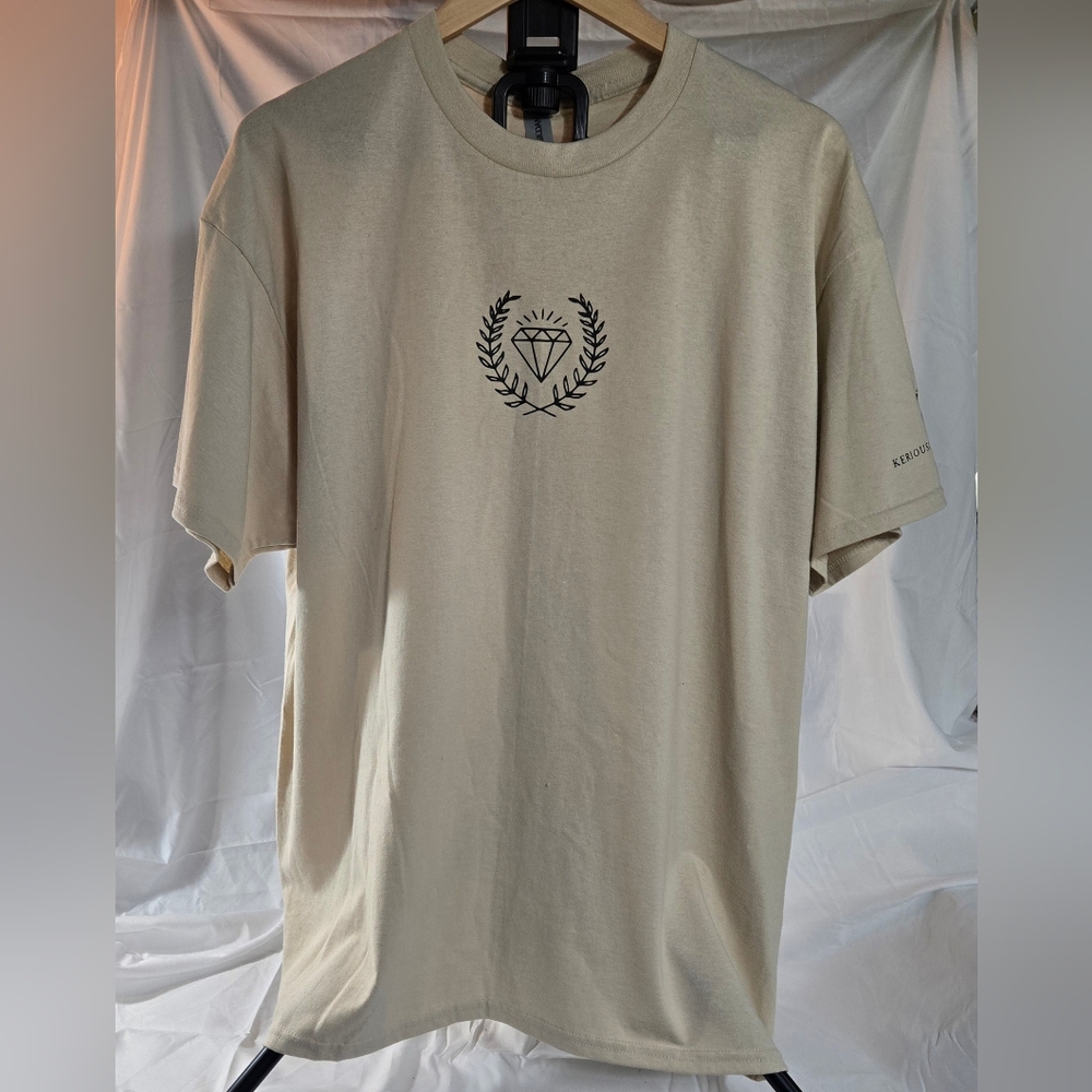 Men's Beige Graphic T-Shirt